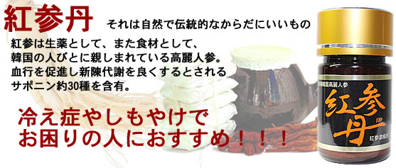 冷え症対策紅参丹